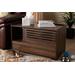 Baxton Studio Claire Modern Walnut Brown Finished Cat Litter Box Cover House - Wholesale Interiors SECHC150080WI-Columbia-Cat House