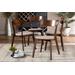 Baxton Studio Iora Mid-Century Modern Transitional Light Beige Fabric & Walnut Brown Finished Wood 4-PC Dining Chair Set - Wholesale Interiors Iora-Latte/Walnut-DC