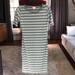 Lularoe Dresses | Nwot Lularoe Striped Dress | Color: Cream/Green | Size: Xs