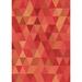 Orange/Red 60 x 0.35 in Indoor Area Rug - Corrigan Studio® Brainerd Geometric Red/Orange Area Rug Polyester/Wool | 60 W x 0.35 D in | Wayfair