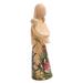 The Holiday Aisle® Barina Mother & Child Wood Figurine Wood in Brown/Green | 10.25 H x 3.3 W x 3 D in | Wayfair 5ED750F86329413CA253E38A507E23D4