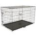 Foldable Metal Dog Crate, 42" L X 28" W X 30" H, Large, Black