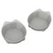 Gray Nonslip Rubber Bottom Cat Bowls, Set of 2, Small