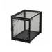 Black Metal Mesh Pet Crate, 17" L X 24" W X 20" H, Small