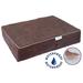 Solid Memory Foam Brown Dog Bed with Waterproof Cover, 32" L X 44" W X 4" H, Large