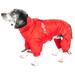 Red Thunder-Crackle Full-Body Waded-Plush Adjustable and 3M Reflective Dog Jacket, Small
