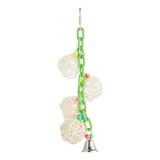 4-Ball Chain with Bell Noisemaking Bird Toy, Small