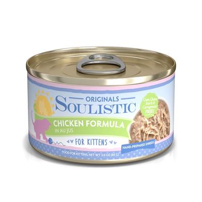 Soulistic Originals Kitten Chicken Formula in Au Jus Wet Cat Food, 3 oz., Case of 12