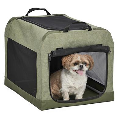 Midwest Green Canine Camper Soft Tent Dog Crate, 24.61" L X 18.31" W X 17.33" H