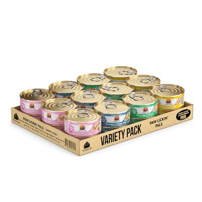 Weruva Classics Paw Lickin' Pals Variety Pack Wet Cat Food, 5.5 oz., Count of 24