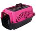 Pink 2 Door Top Load Dog Kennel, 19.4" L X 12.8" W X 10" H, Small