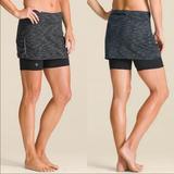 Athleta Shorts | Athleta Aurora Contender Skort Shorts W/ Tote Bag | Color: Black/Gray | Size: Medium Tall Mt