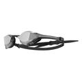 TYR Goggle Tracer X Elite Racing Verspiegelte Schwimmbrille, Silber/Schwarz/Silber, Einheitsgröße