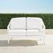 Avery Loveseat with Cushions in White Finish - Paloma Medallion Cobalt - Frontgate