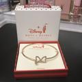 Disney Jewelry | Disney Minnie Mouse Bow Bracelet | Color: Gold/White | Size: Os