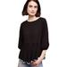 Anthropologie Tops | Eri + Ali S Black Top Ruffle Accent 3/4 Sleeves | Color: Black | Size: S