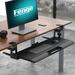 Inbox Zero 6.2" H x 29.8" W Standing Desk Conversion Unit Plastic in Black/Brown/Gray | 6.2 H x 29.8 W x 9.8 D in | Wayfair