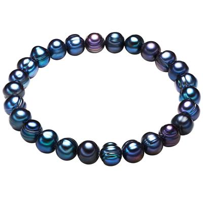 Valero Pearls - Perlen-Armband Süßwasser-Zuchtperle in Blau Armbänder & Armreife Damen