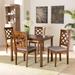 Baxton Studio Ramiro Modern Grey Fabric & Walnut Brown Finished Wood 5-PC Dining Set - Wholesale Interiors RH336C-Grey/Walnut-5PC Dining Set