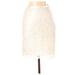 H&M Casual Skirt: Ivory Solid Bottoms - Women's Size 4
