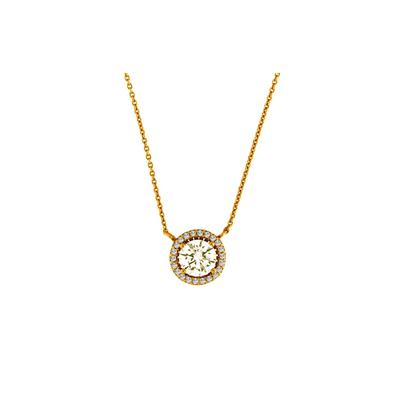 Smart Jewel - Collier mit funkelnden Zirkonia Steinen, Silber 925 Ketten 1 ct Gold Damen