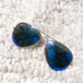 Ray-Ban Accessories | Guc Ray Bans Polarized Aviators | Color: Blue/Gold | Size: Os