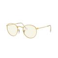 Ray-Ban Round Metal Sunglasses - Men's Gold Frame Photo Grey/blue Light Filter 50 mm Lenses RB3447-9196BL-50