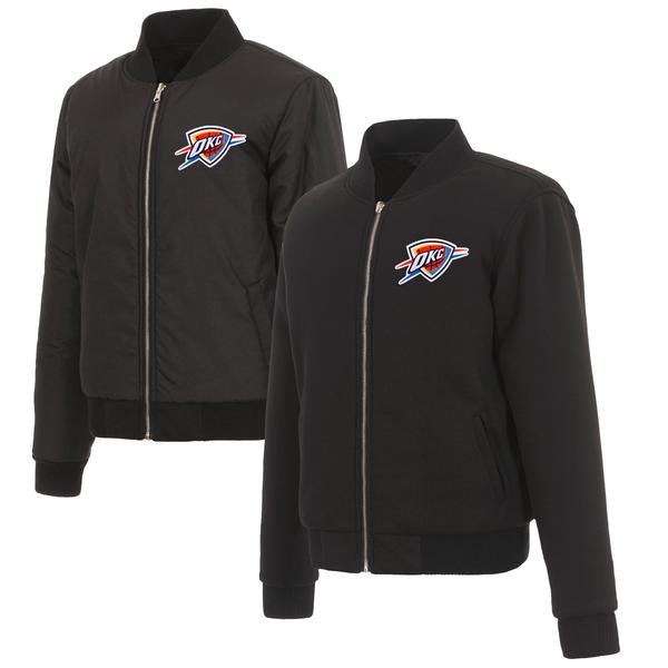 oklahoma-city-thunder-jh-design-womens-reversible-jacket-with-fleece-and-nylon-sides---black/