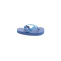 Flip Flops: Blue Solid Shoes - Kids Boy's Size 5