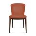 sohoConcept Capri Wood Side Chair Faux Leather/Upholstered/Metal in Black/Brown | 32.5 H x 19 W x 23.5 D in | Wayfair DC1067-12