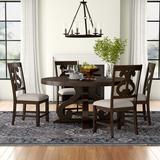 Lark Manor™ Anosha 4 - Person Dining Set Wood/Upholstered in Brown/Gray | 30 H in | Wayfair FB8D3F9DAB394B709A4EA188443672D6