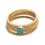 Align,'14k Gold Plated Stacking Rings (set of 4)'