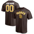 Men's Fanatics Branded Brown San Diego Padres Personalized Team Winning Streak Name & Number T-Shirt