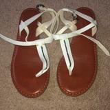 American Eagle Outfitters Shoes | American Eagle White Sandals | Color: White | Size: 7