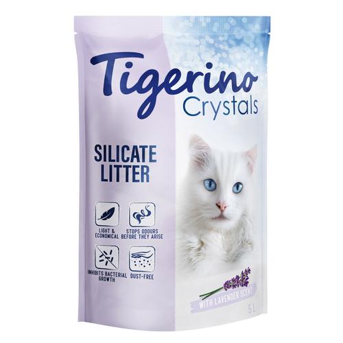 3x 5l Tigerino Crystals Katzenstreu – Lavendelduft