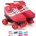 Osprey Disco Quad Roller Skates for Adults and Kids, Retro Roller Boots with ABEC 7 Bearings, UK ADULT 6/EU 39-40, Red