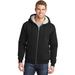 CornerStone CS625 Heavyweight Sherpa-Lined Hooded Fleece Jacket in Black size XL | Cotton/Polyester Blend