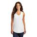 District DM138L Women's Perfect Tri Racerback Tank Top in White size Small | Triblend