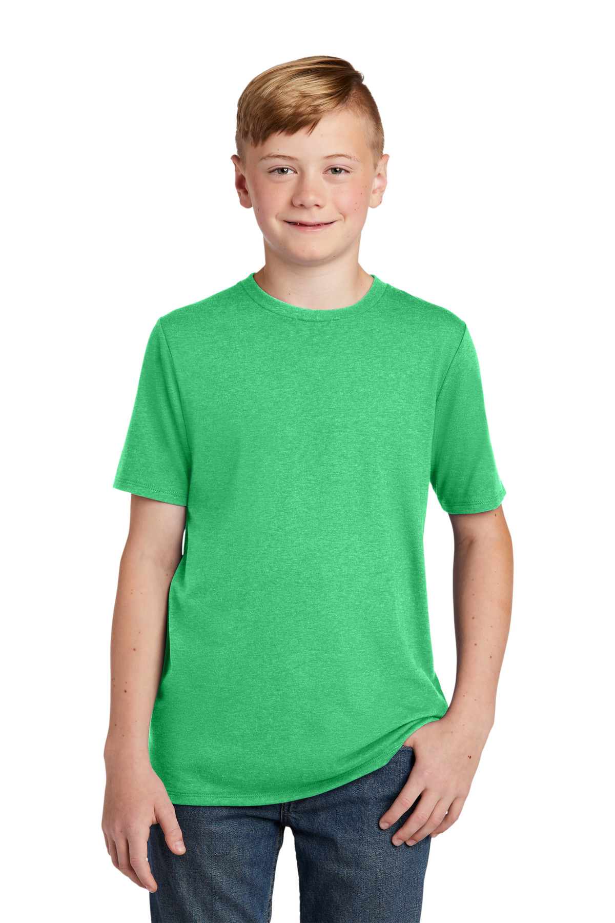 District DT130Y Youth Perfect Tri Top in Green Frost size Medium | Triblend