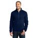 Port Authority F224 Microfleece 1/2-Zip Pullover T-Shirt in True Navy Blue size 3XL | Polyester