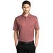Port Authority K542 Heathered Silk Touch Performance Polo Shirt in Garnet Heather size Large | Polyester