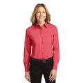 Port Authority L608 Women's Long Sleeve Easy Care Shirt in Hibiscus size 5XL | Cotton/Polyester Blend