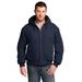 CornerStone CSJ41 Washed Duck Cloth Insulated Hooded Work Jacket in Navy Blue size 6XL | Cotton