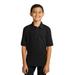 Port & Company KP55Y Youth Core Blend Jersey Knit Polo Shirt in Jet Black size Medium | Cotton/Polyester