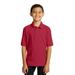 Port & Company KP55Y Youth Core Blend Jersey Knit Polo Shirt in Red size Small | Cotton/Polyester