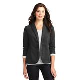 Port Authority L298 Women's Fleece Blazer Coat in Dark Charcoal Heather size Medium