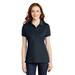 Port Authority L555 Women's Stretch Pique Polo Shirt in Dress Blue Navy size Large | Triblend