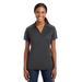 Sport-Tek LST653 Women's Micropique Sport-Wick Piped Polo Shirt in Iron Gray/White size XL