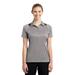 Sport-Tek LST665 Women's Heather Colorblock Contender Polo Shirt in Vintage Heather/Maroon size XL | Polyester