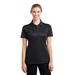 Sport-Tek LST695 Women's PosiCharge Active Textured Colorblock Polo Shirt in Black/True Red size XS | Polyester